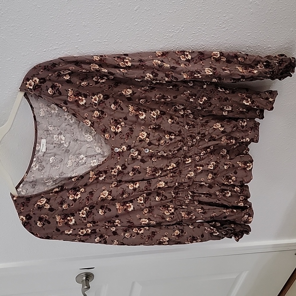 Purple Floral Blouse